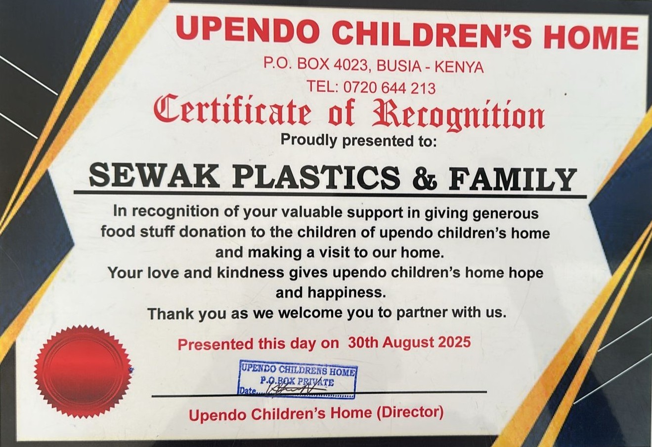 Upendo Certificate